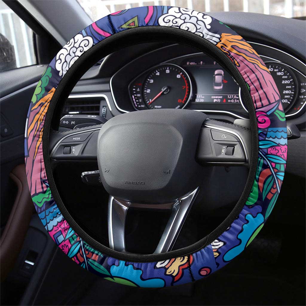 El Salvador Steering Wheel Cover Beauty Local Inspired - Wonder Print Shop