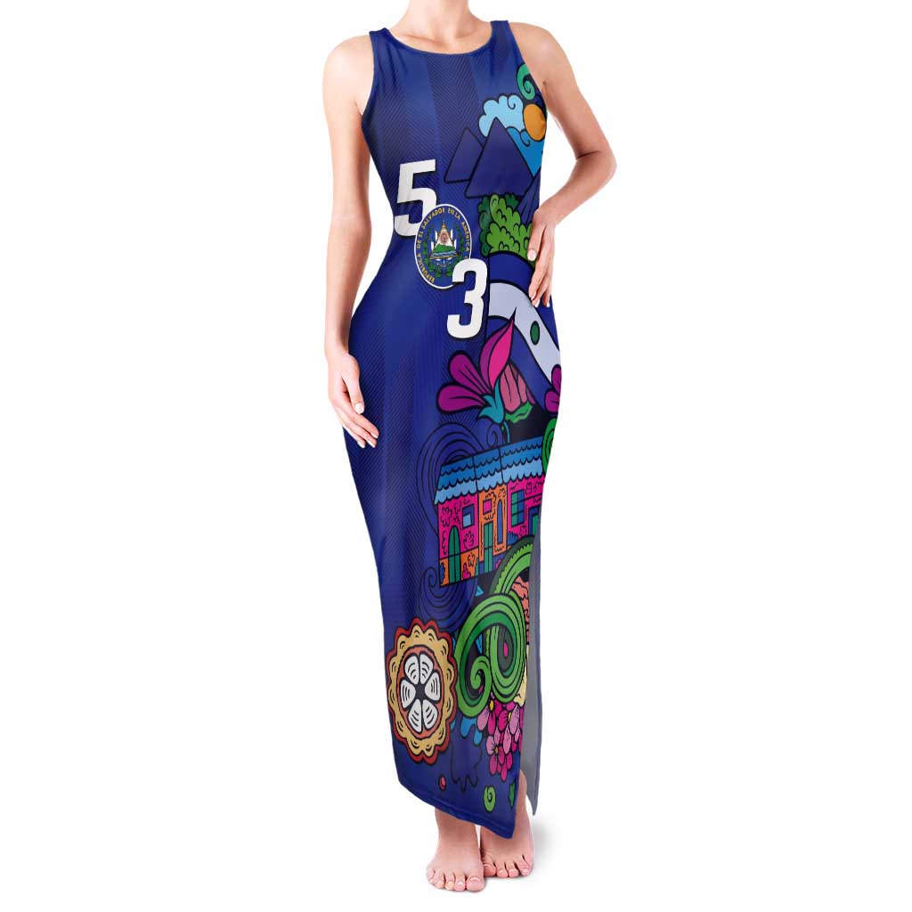 El Salvador Tank Maxi Dress Beauty Local Inspired - Wonder Print Shop