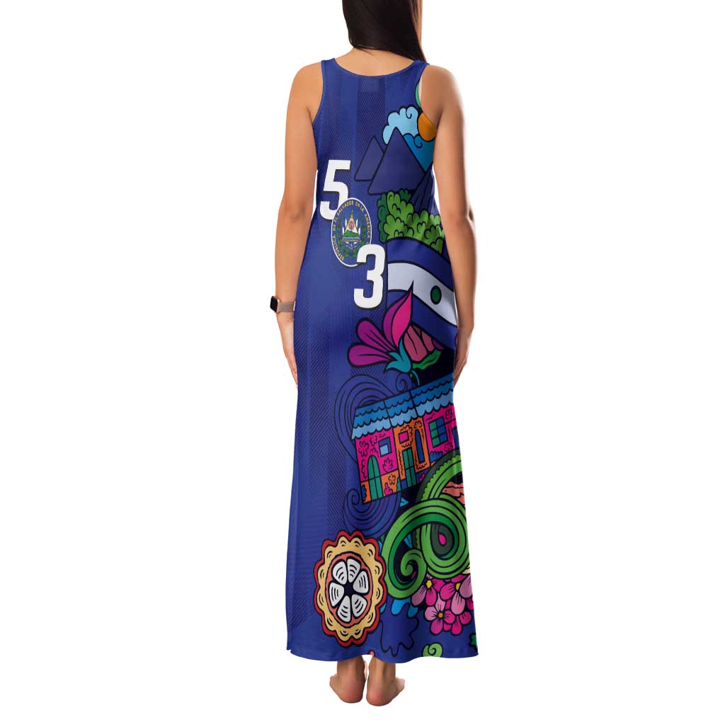 El Salvador Tank Maxi Dress Beauty Local Inspired - Wonder Print Shop