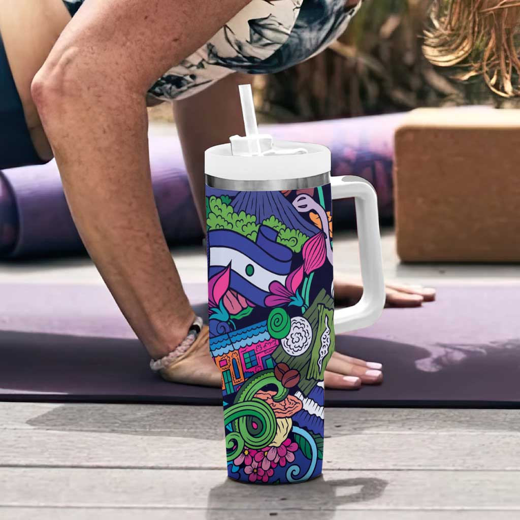 El Salvador Tumbler With Handle Beauty Local Inspired - Wonder Print Shop