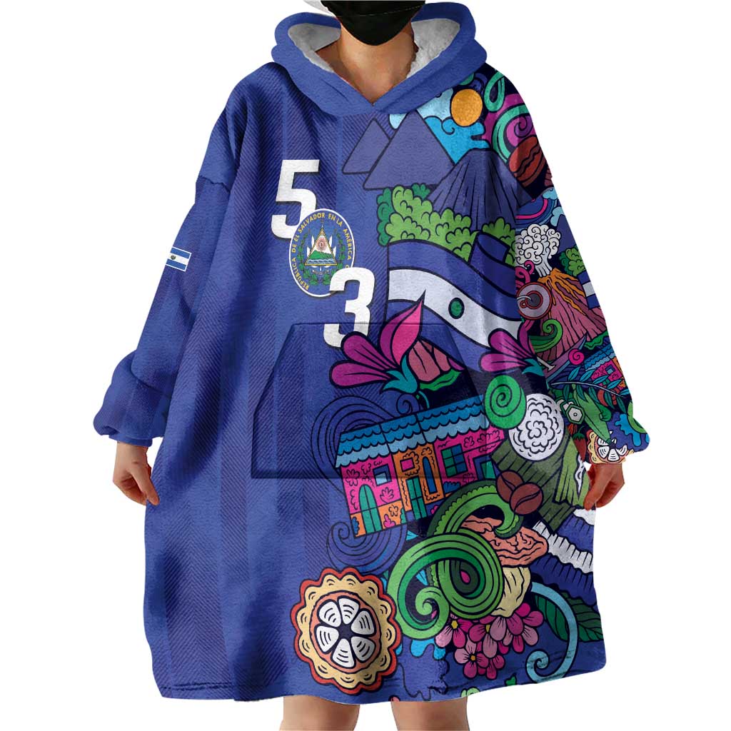 El Salvador Wearable Blanket Hoodie Beauty Local Inspired - Wonder Print Shop