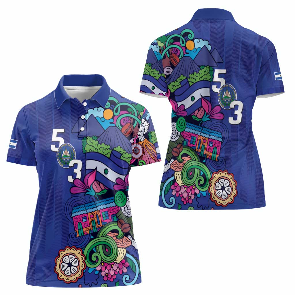 El Salvador Women Polo Shirt Beauty Local Inspired - Wonder Print Shop