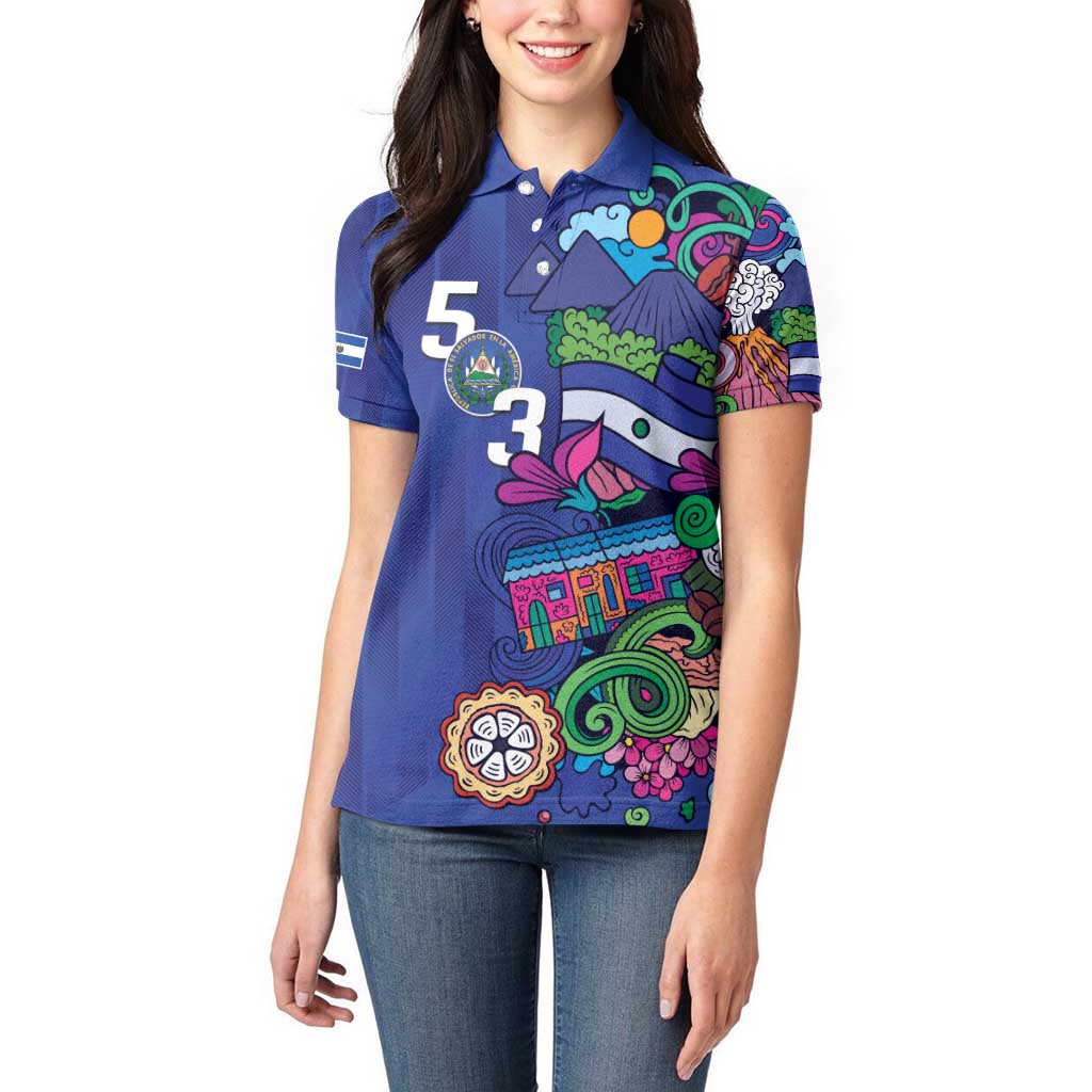 El Salvador Women Polo Shirt Beauty Local Inspired - Wonder Print Shop