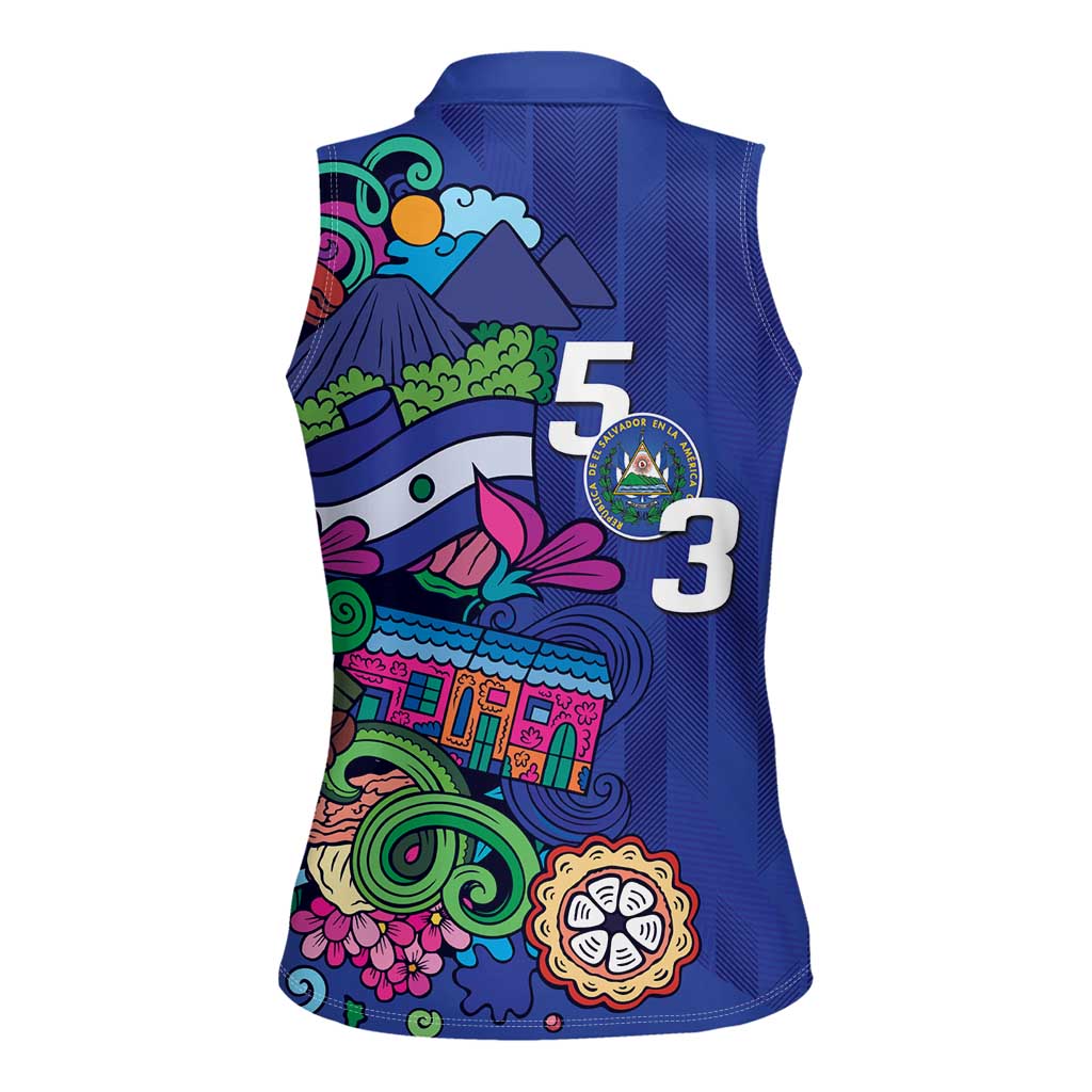 El Salvador Women Sleeveless Polo Shirt Beauty Local Inspired - Wonder Print Shop