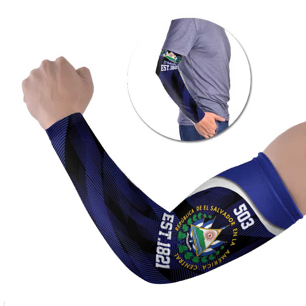 El Salvador Independence Day Arm Sleeves Since 1821 September 15 - Wonder Print Shop