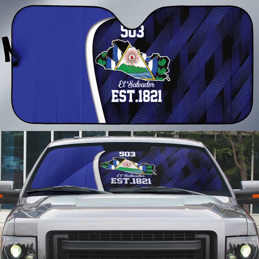 El Salvador Independence Day Auto Sun Shade Since 1821 September 15 - Wonder Print Shop