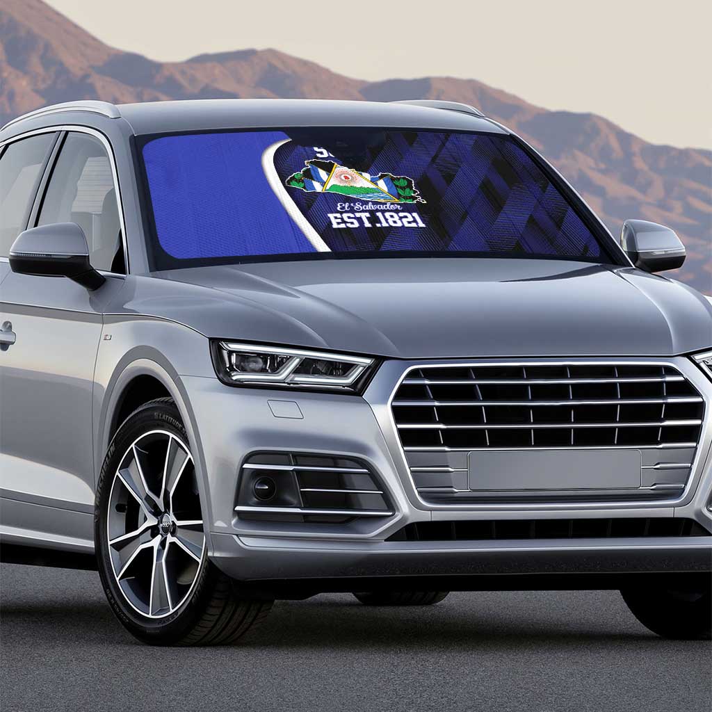 El Salvador Independence Day Auto Sun Shade Since 1821 September 15 - Wonder Print Shop