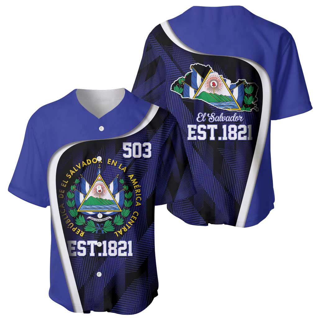 El Salvador Independence Day Baseball Jersey Since 1821 September 15 - Wonder Print Shop