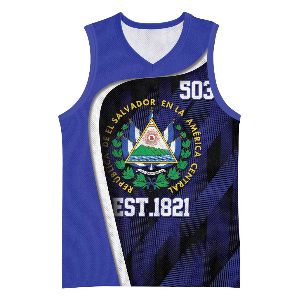 El Salvador Independence Day Basketball Jersey Since 1821 September 15 - Wonder Print Shop