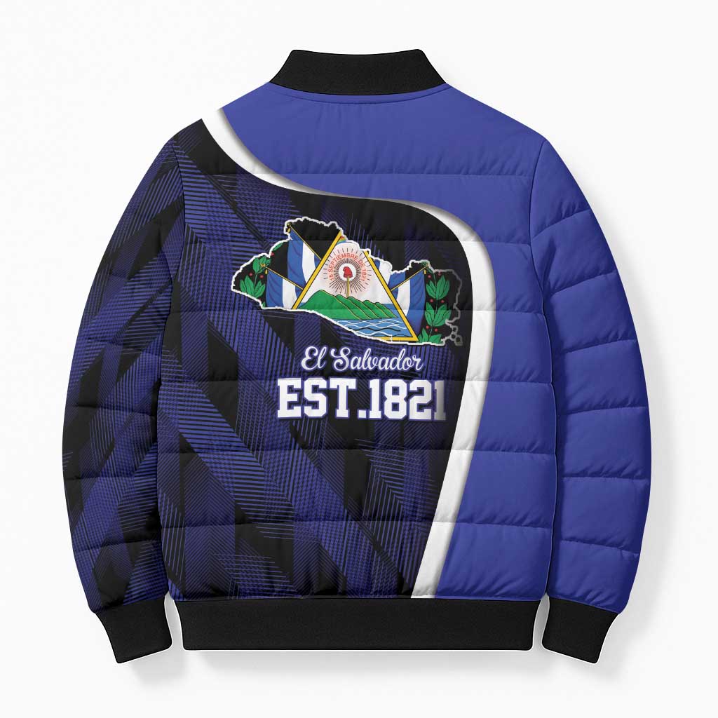 El Salvador Independence Day Bomber Puffer Jacket Since 1821 September 15 - Wonder Print Shop