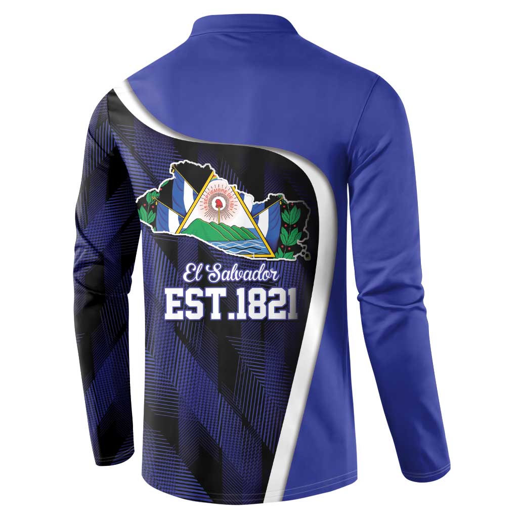 El Salvador Independence Day Button Sweatshirt Since 1821 September 15 - Wonder Print Shop