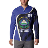 El Salvador Independence Day Button Sweatshirt Since 1821 September 15 - Wonder Print Shop
