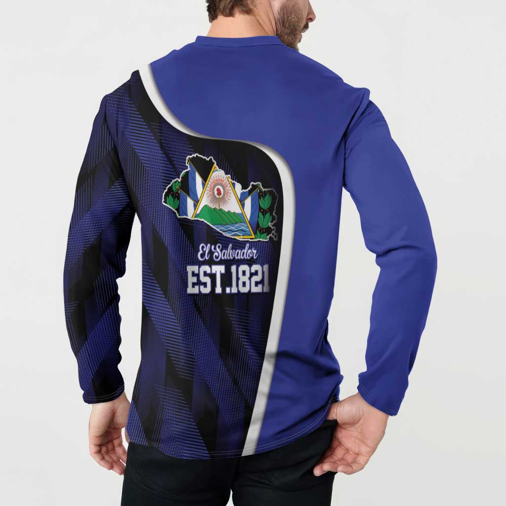El Salvador Independence Day Button Sweatshirt Since 1821 September 15 - Wonder Print Shop
