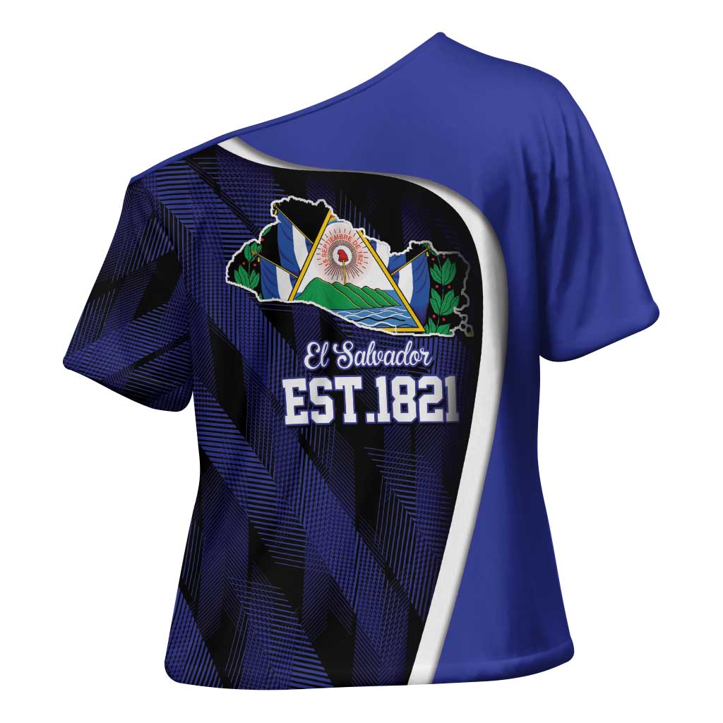 El Salvador Independence Day Cross Shoulder Shirt Since 1821 September 15 - Wonder Print Shop