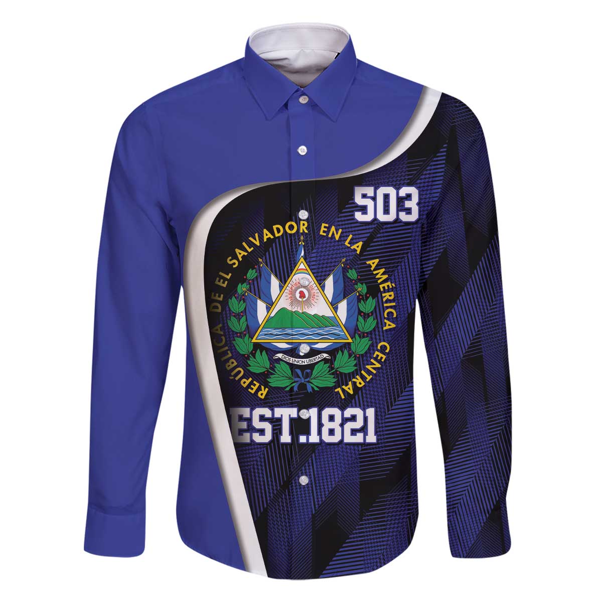 El Salvador Independence Day Family Matching Off The Shoulder Long Sleeve Dress and Hawaiian Shirt Since 1821 September 15 - Wonder Print Shop