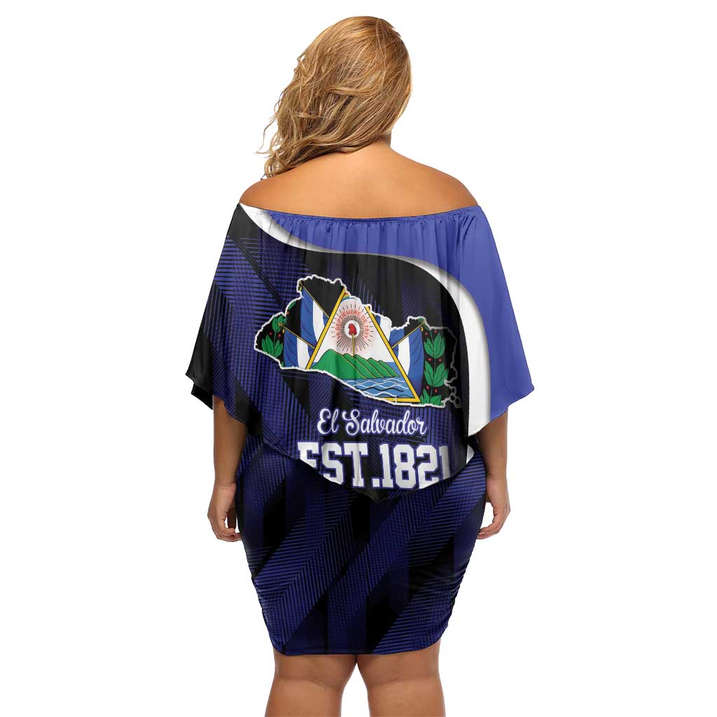 El Salvador Independence Day Family Matching Off Shoulder Short Dress and Hawaiian Shirt Since 1821 September 15 - Wonder Print Shop