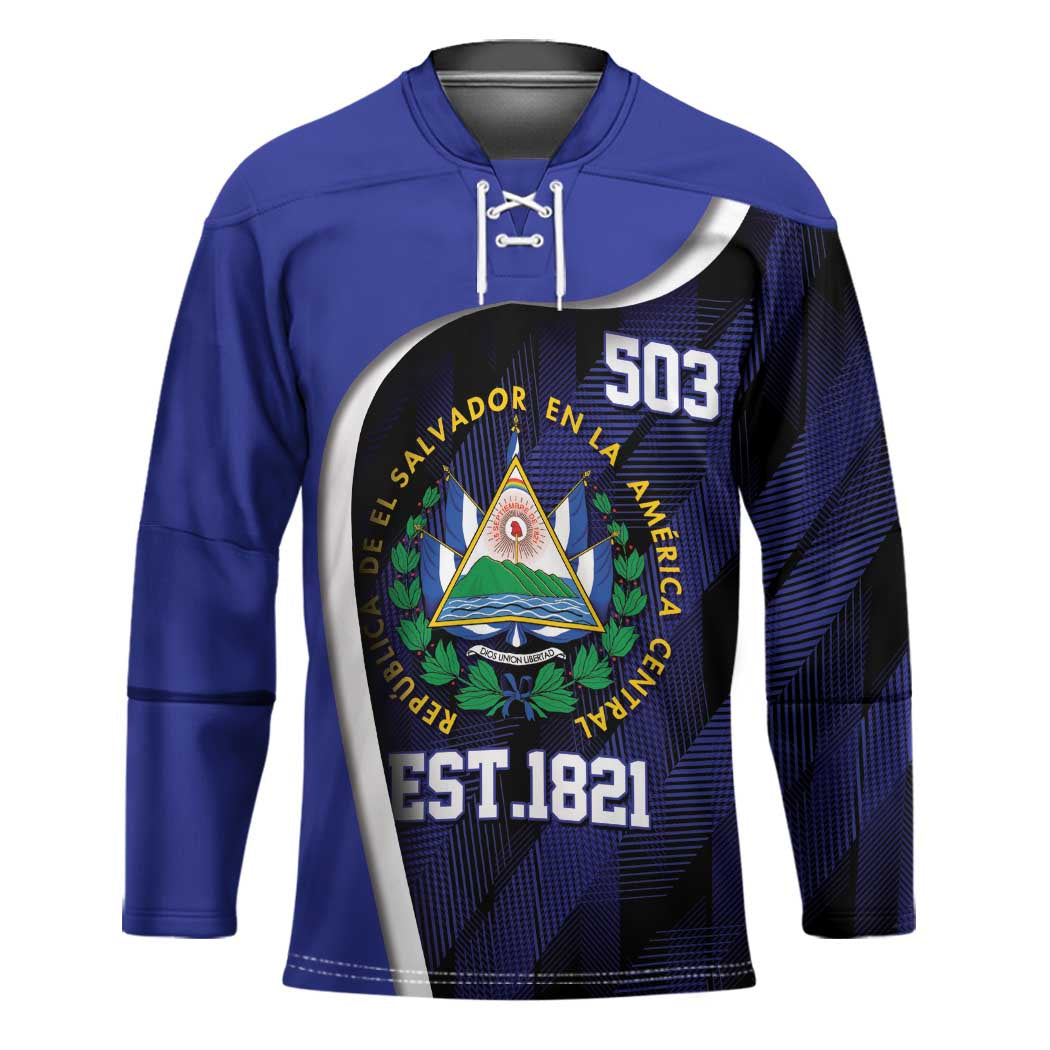 El Salvador Independence Day Hockey Jersey Since 1821 September 15 - Wonder Print Shop
