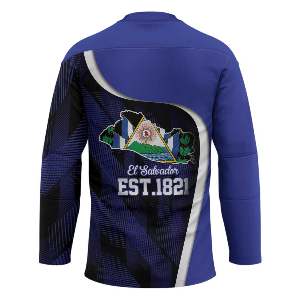 El Salvador Independence Day Hockey Jersey Since 1821 September 15 - Wonder Print Shop