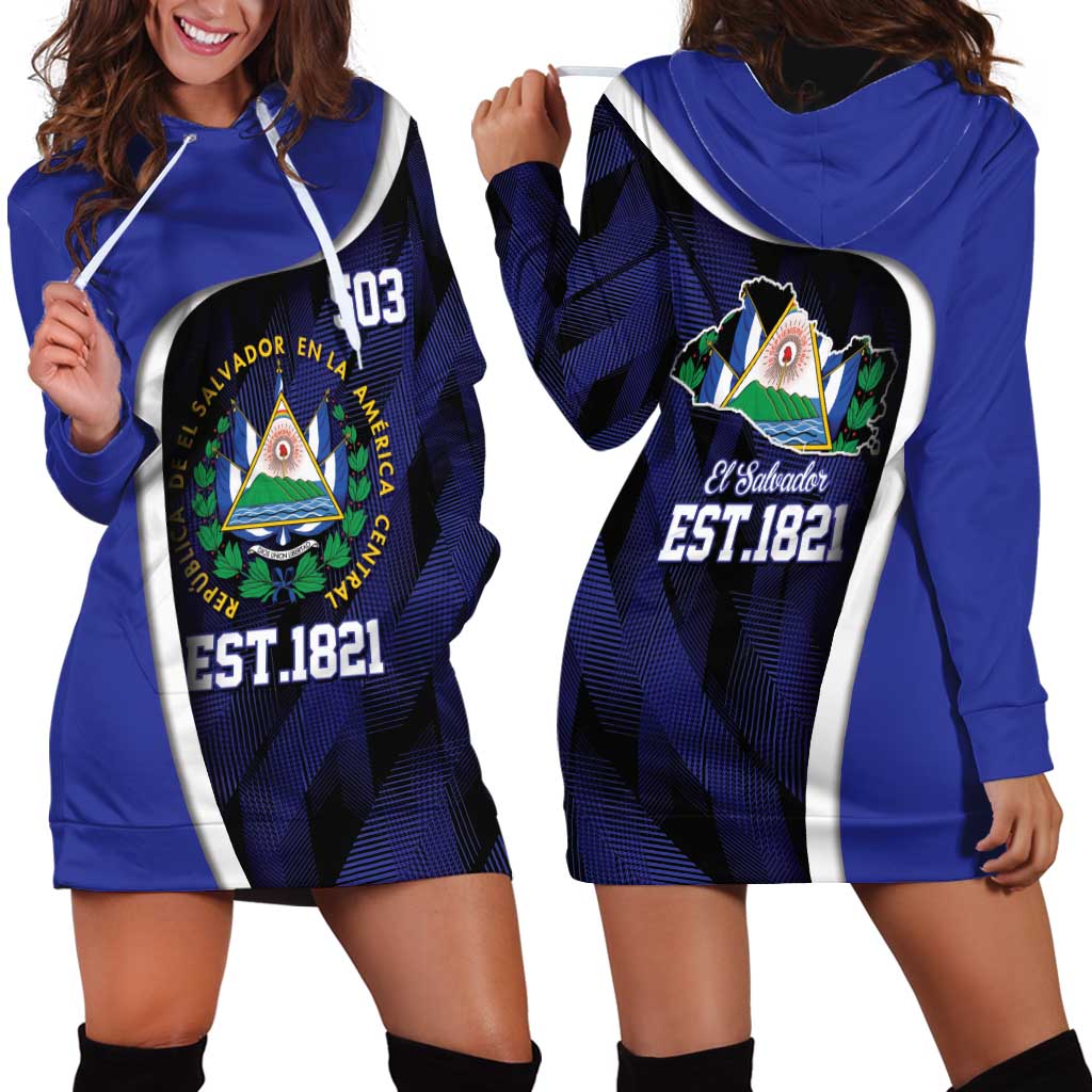 El Salvador Independence Day Hoodie Dress Since 1821 September 15 - Wonder Print Shop