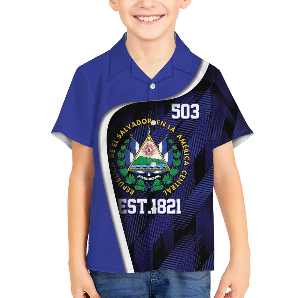 El Salvador Independence Day Kid Hawaiian Shirt Since 1821 September 15 - Wonder Print Shop
