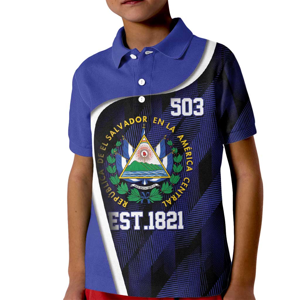 El Salvador Independence Day Kid Polo Shirt Since 1821 September 15 - Wonder Print Shop