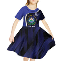 El Salvador Independence Day Kid Short Sleeve Dress Since 1821 September 15 - Wonder Print Shop