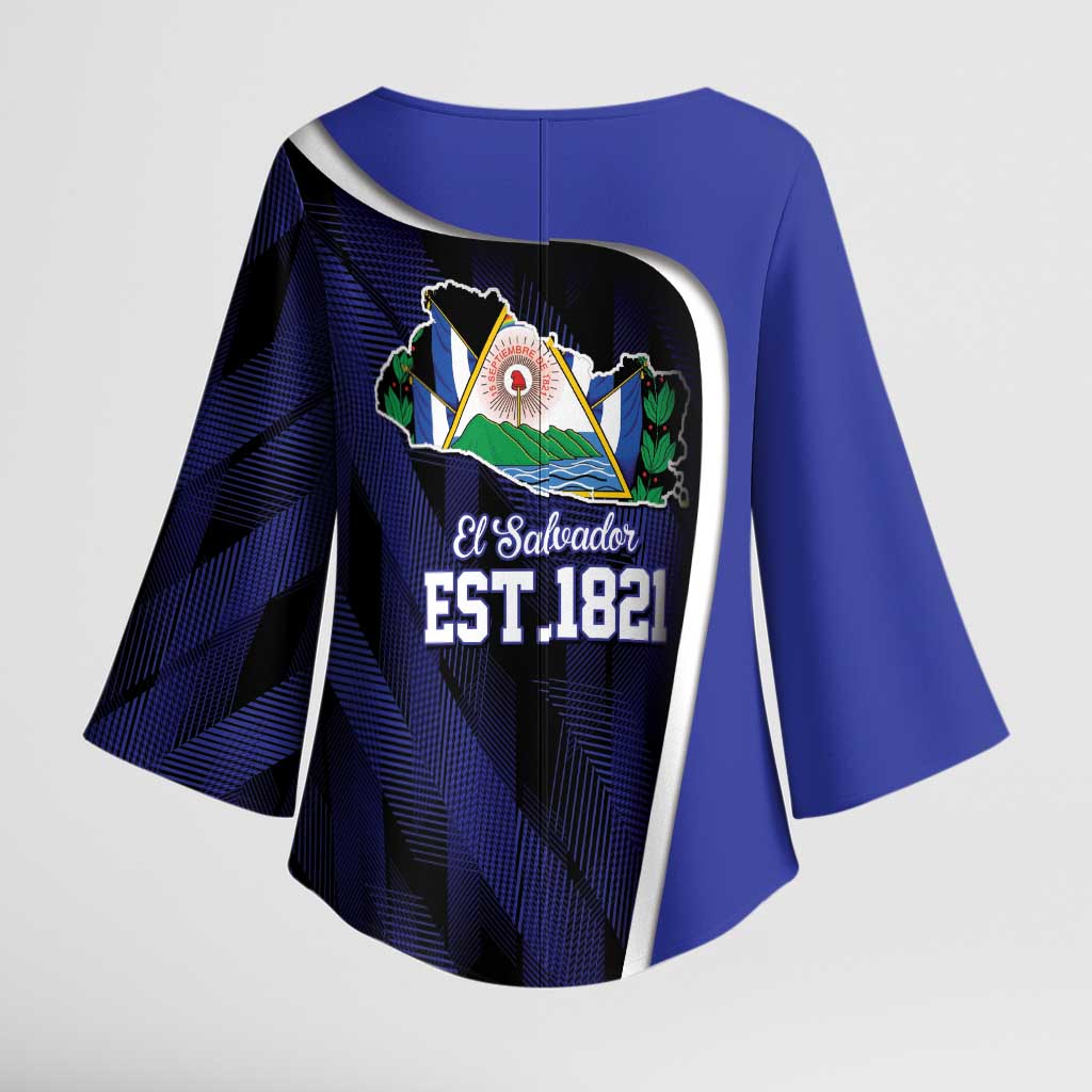 El Salvador Independence Day Kimono Sleeve Blouse Since 1821 September 15 - Wonder Print Shop