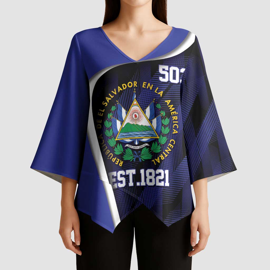 El Salvador Independence Day Kimono Sleeve Blouse Since 1821 September 15 - Wonder Print Shop