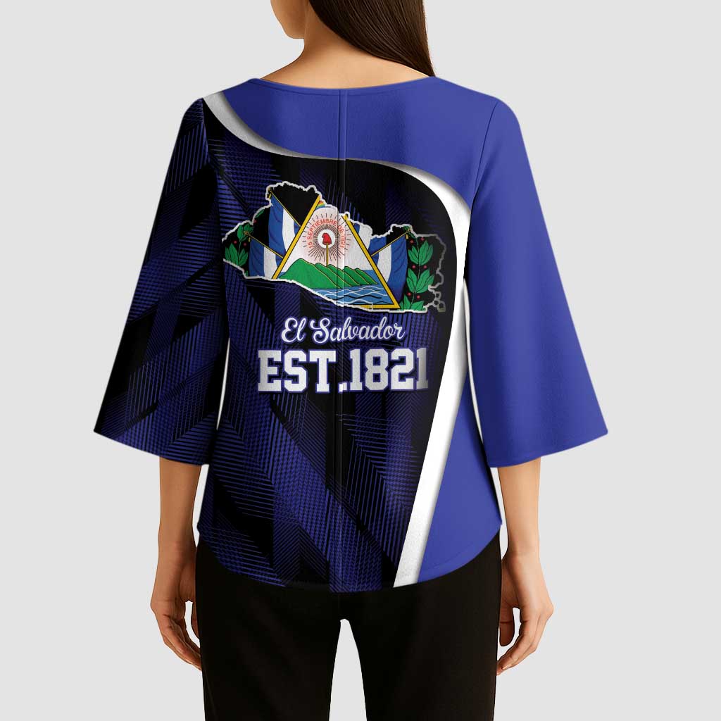 El Salvador Independence Day Kimono Sleeve Blouse Since 1821 September 15 - Wonder Print Shop