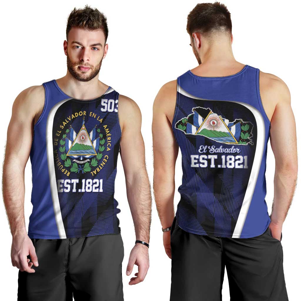 El Salvador Independence Day Men Tank Top Since 1821 September 15 - Wonder Print Shop