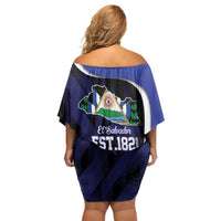 El Salvador Independence Day Off Shoulder Short Dress Since 1821 September 15 - Wonder Print Shop