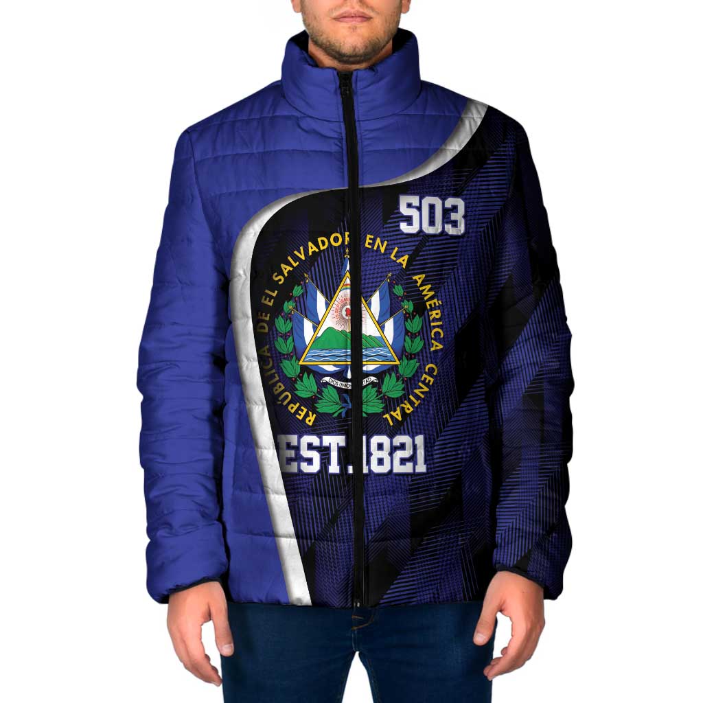 El Salvador Independence Day Padded Jacket Since 1821 September 15 - Wonder Print Shop