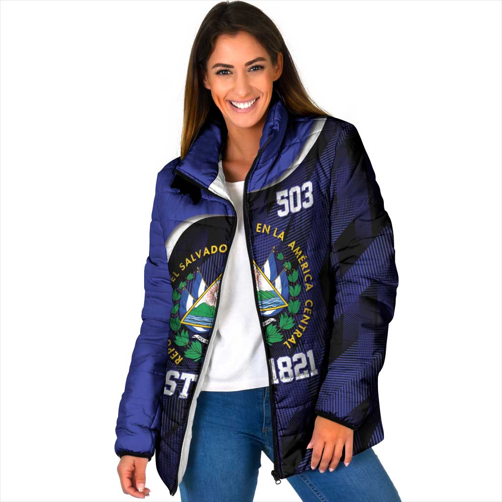 El Salvador Independence Day Padded Jacket Since 1821 September 15 - Wonder Print Shop