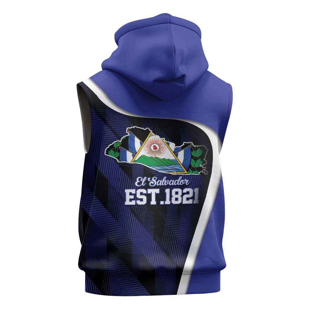 El Salvador Independence Day Sleeveless Hoodie Since 1821 September 15 - Wonder Print Shop