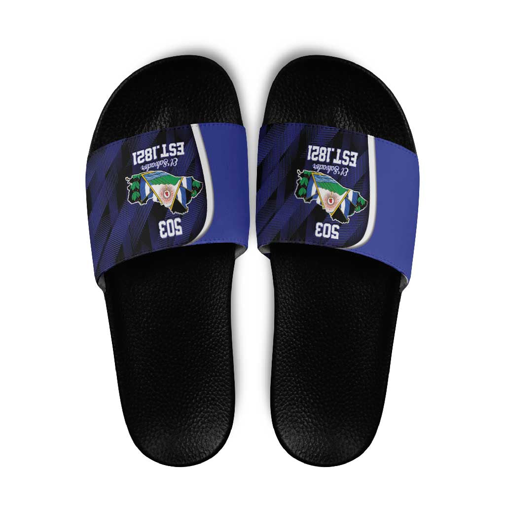 El Salvador Independence Day Slide Sandals Since 1821 September 15 - Wonder Print Shop