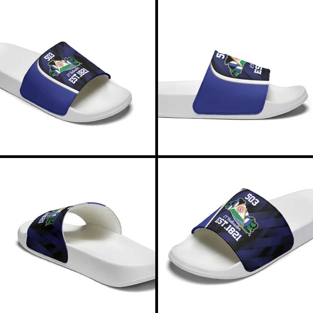 El Salvador Independence Day Slide Sandals Since 1821 September 15 - Wonder Print Shop