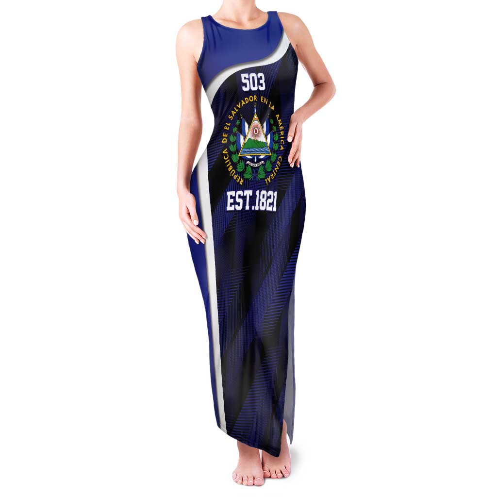 El Salvador Independence Day Tank Maxi Dress Since 1821 September 15 - Wonder Print Shop