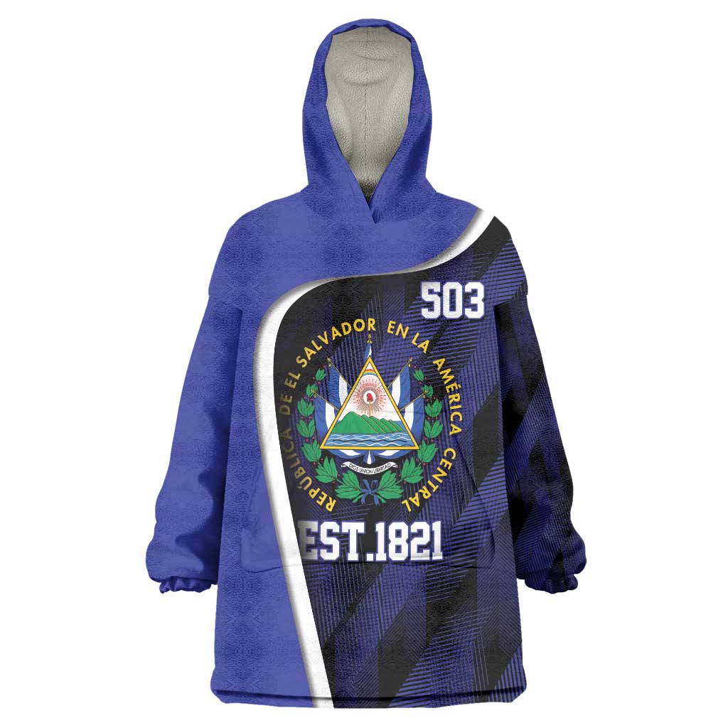 El Salvador Independence Day Wearable Blanket Hoodie Since 1821 September 15 - Wonder Print Shop