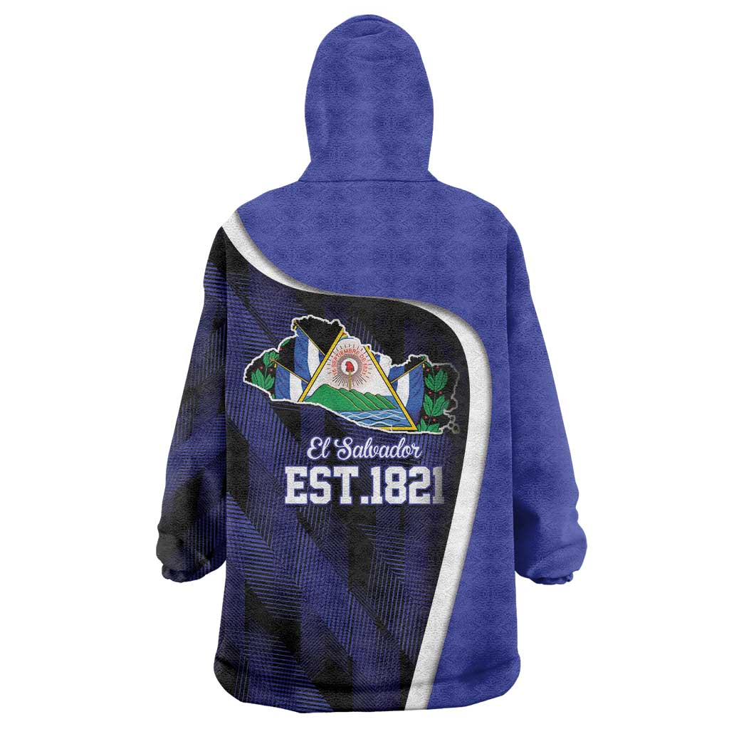 El Salvador Independence Day Wearable Blanket Hoodie Since 1821 September 15 - Wonder Print Shop