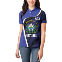 El Salvador Independence Day Women Polo Shirt Since 1821 September 15 - Wonder Print Shop