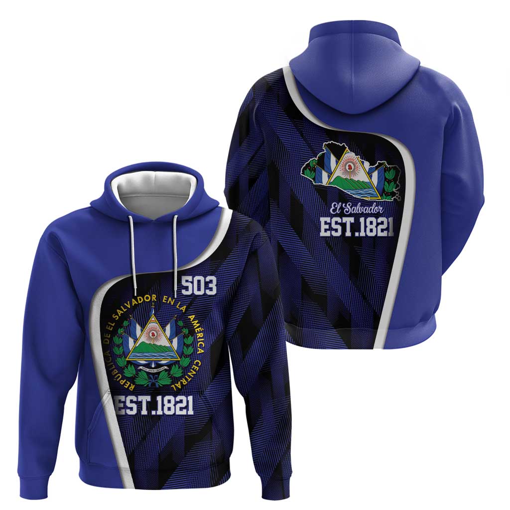 El Salvador Independence Day Zip Hoodie Since 1821 September 15 - Wonder Print Shop