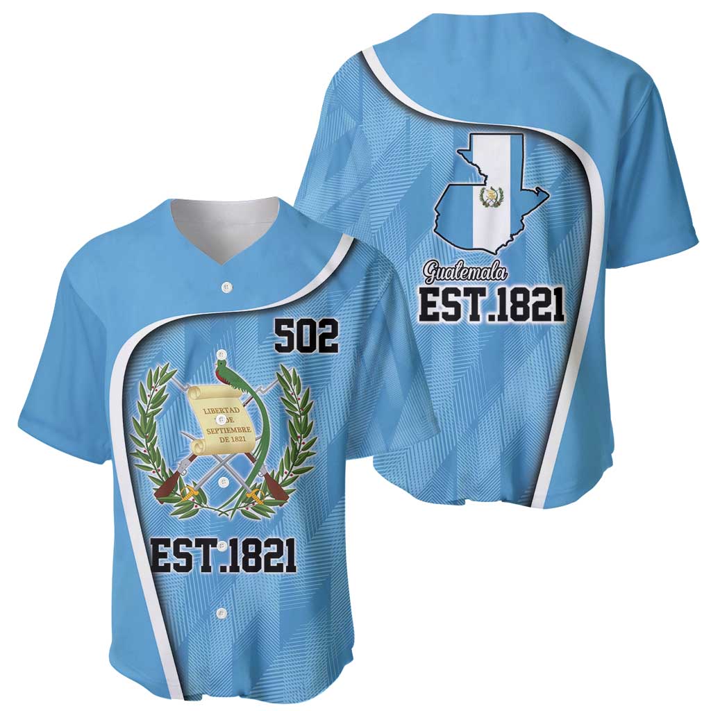 Guatemala Independence Day Baseball Jersey Since 1821 September 15 - Wonder Print Shop