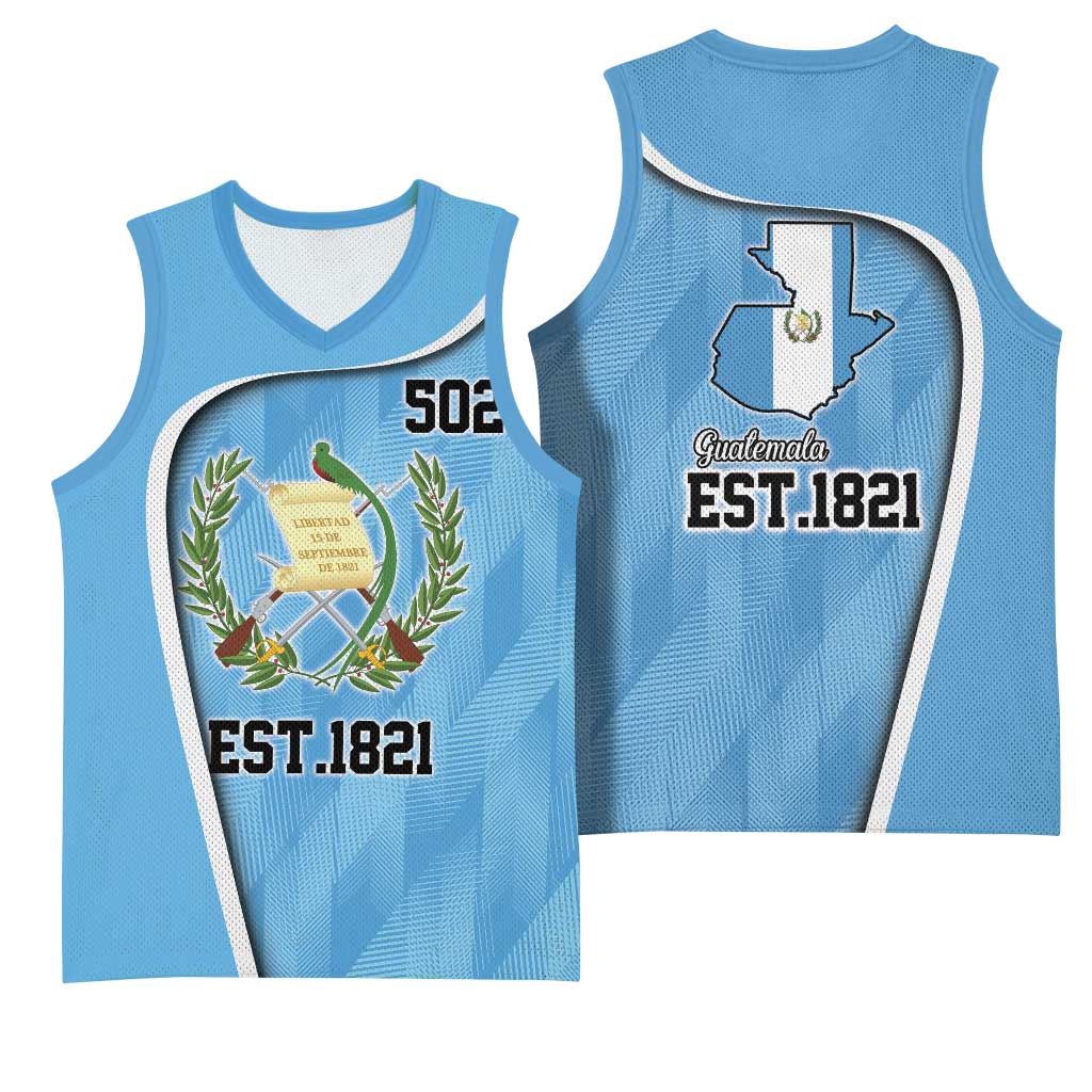 Guatemala Independence Day Basketball Jersey Since 1821 September 15 - Wonder Print Shop