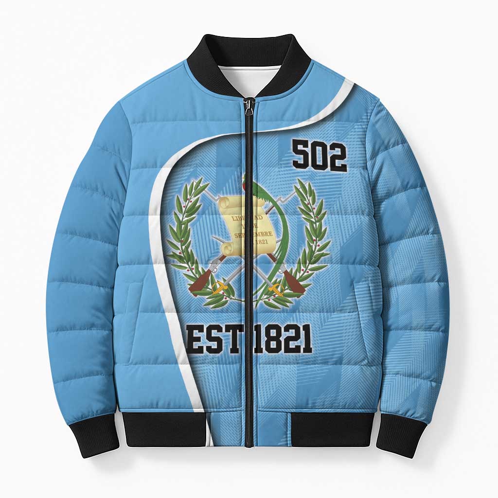 Guatemala Independence Day Bomber Puffer Jacket Since 1821 September 15 - Wonder Print Shop