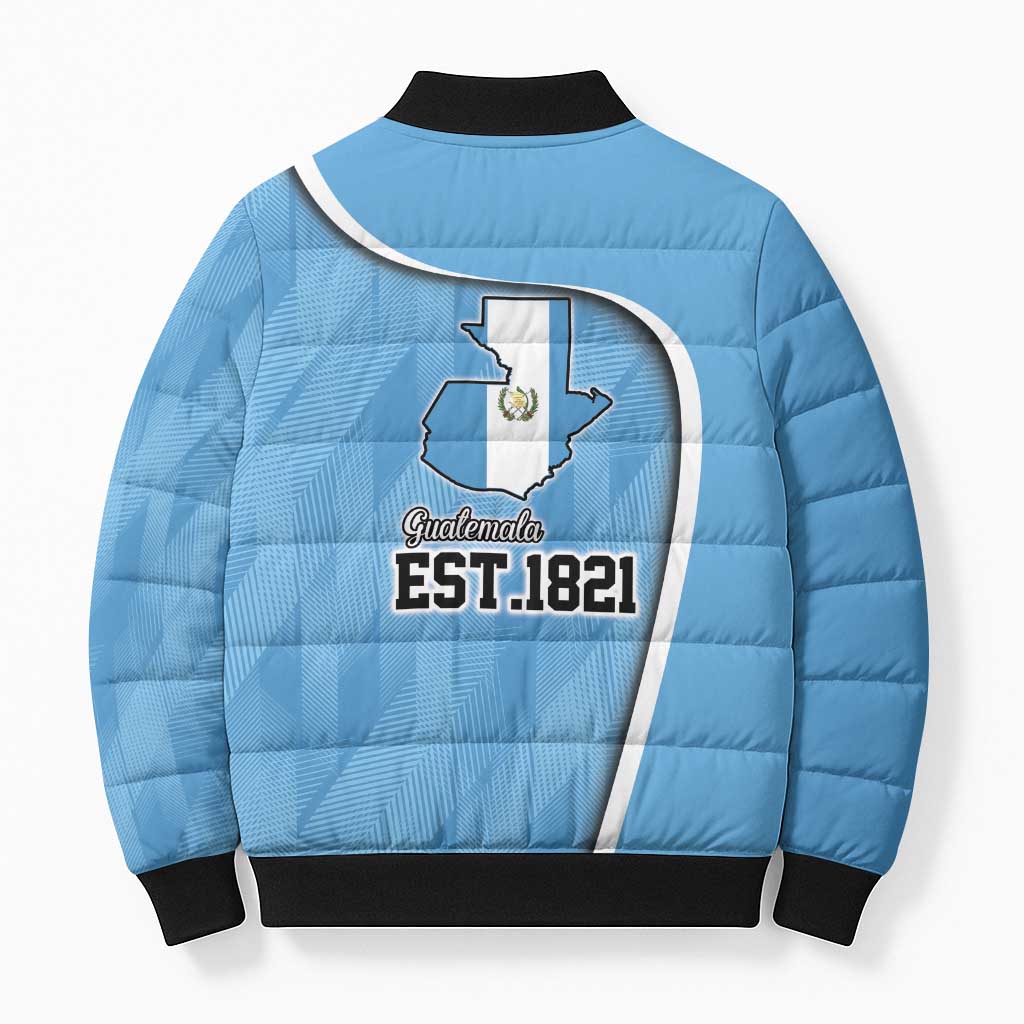 Guatemala Independence Day Bomber Puffer Jacket Since 1821 September 15 - Wonder Print Shop