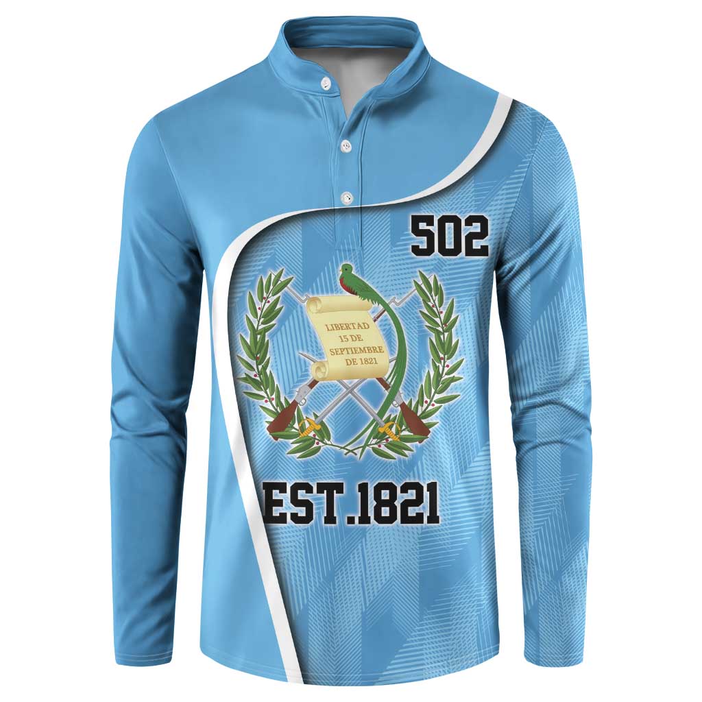 Guatemala Independence Day Button Sweatshirt Since 1821 September 15 - Wonder Print Shop