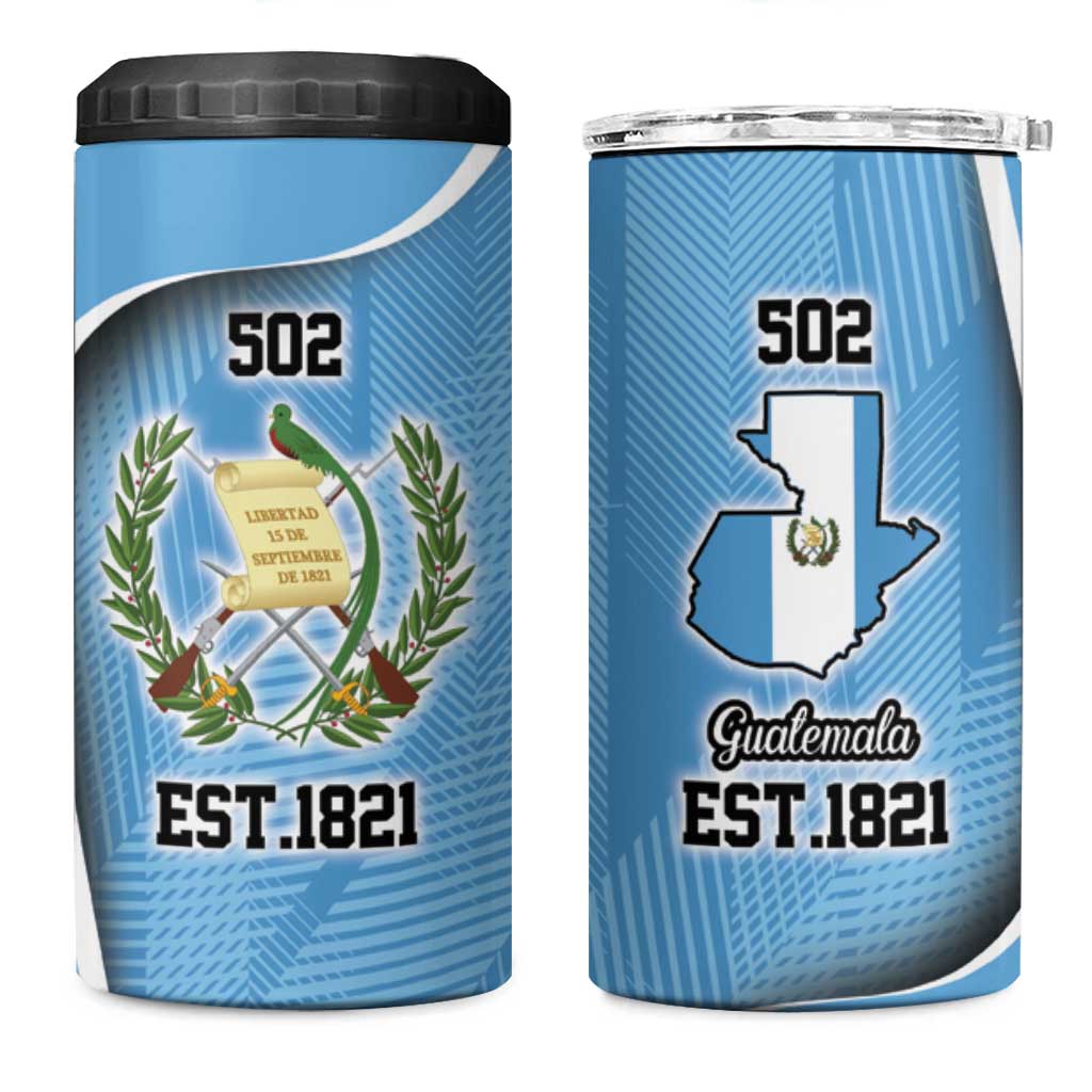 Guatemala Independence Day 4 in 1 Can Cooler Tumbler Since 1821 September 15 - Wonder Print Shop