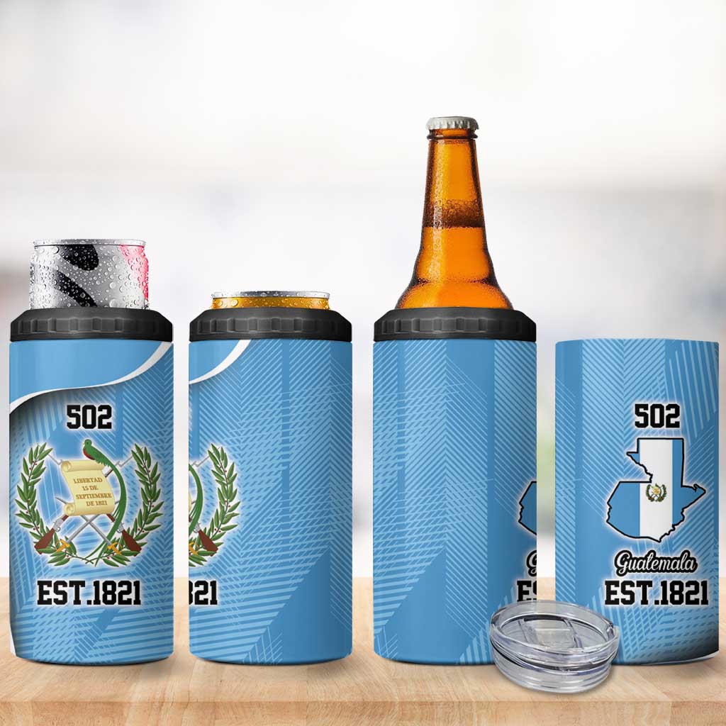 Guatemala Independence Day 4 in 1 Can Cooler Tumbler Since 1821 September 15 - Wonder Print Shop