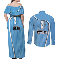 Guatemala Independence Day Couples Matching Off Shoulder Maxi Dress and Long Sleeve Button Shirt Since 1821 September 15 - Wonder Print Shop