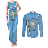 Guatemala Independence Day Couples Matching Tank Maxi Dress and Long Sleeve Button Shirt Since 1821 September 15 - Wonder Print Shop